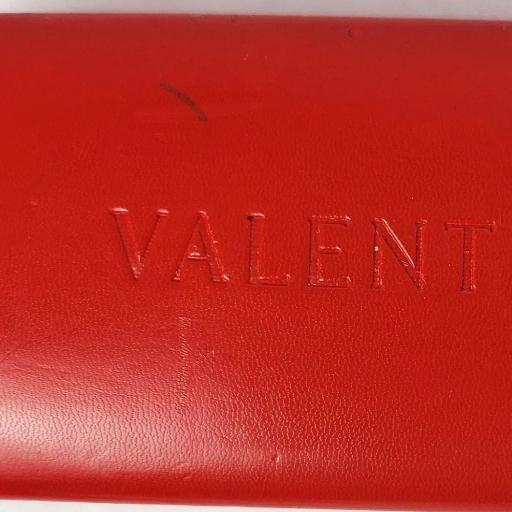 Valentino Hard Shell Eyeglasses Case Red 6x2.5